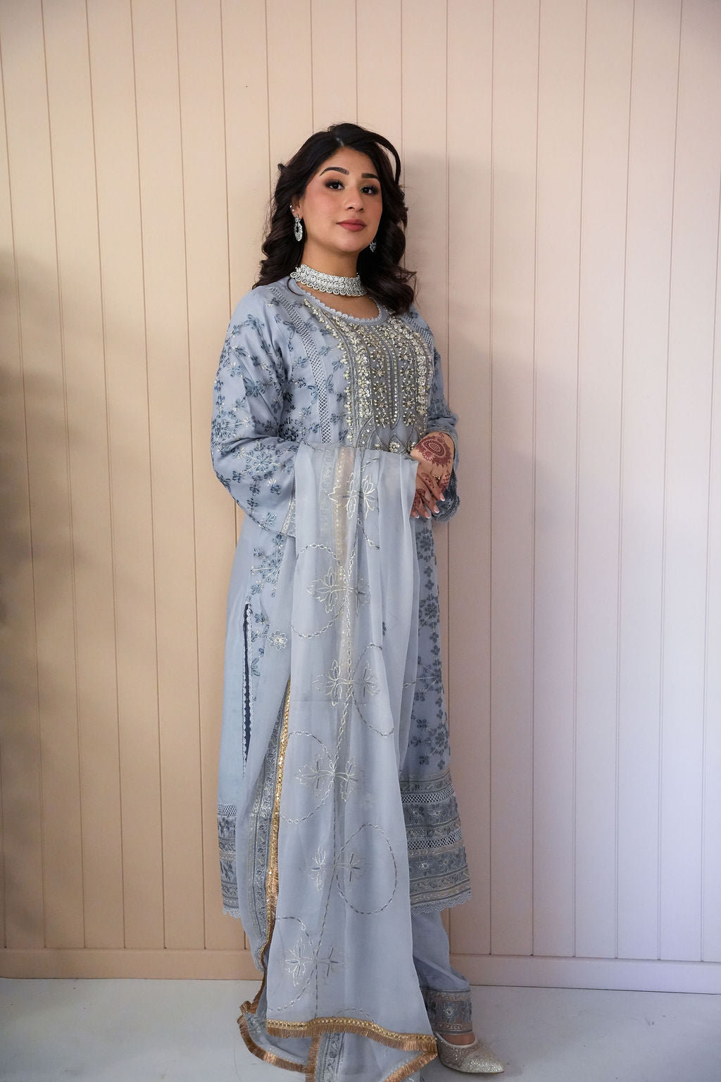 Sahar-e-Afreen – Embroidered Chiffon Suit