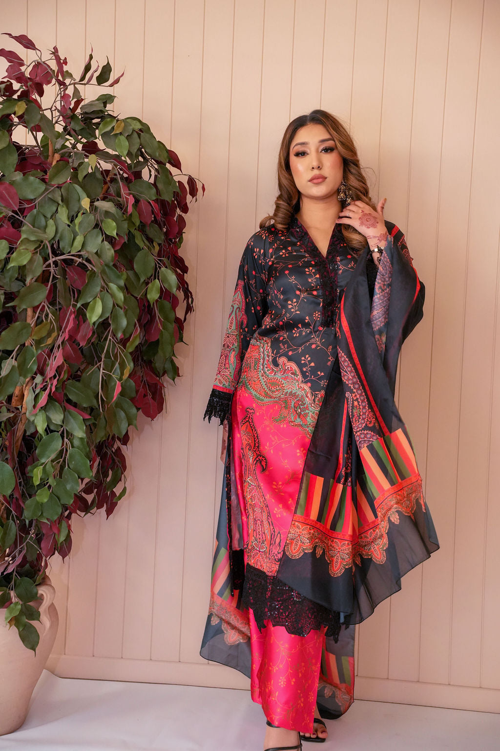 Midnight Bloom - Printed Silk