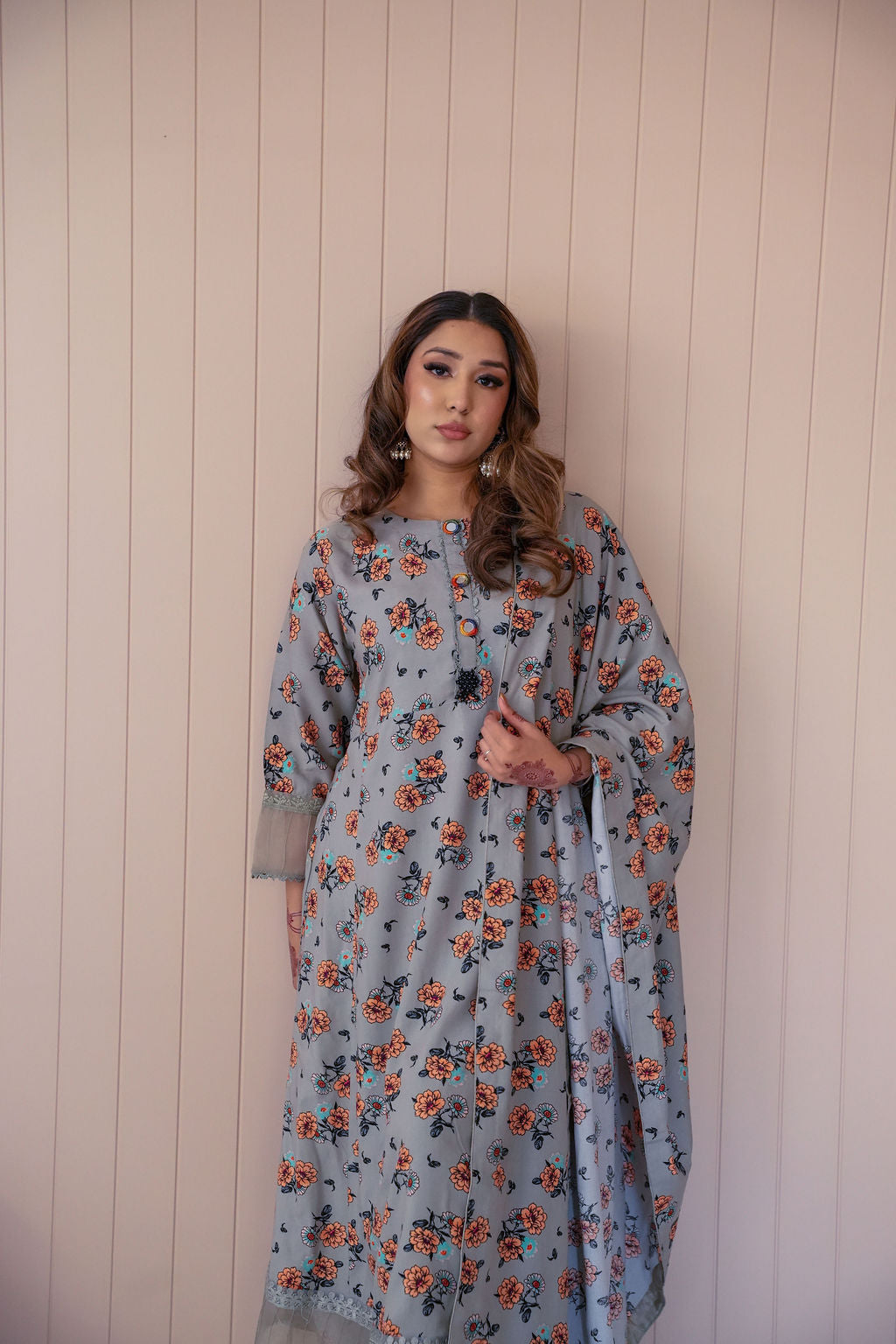 Autumn Grace - Printed Linen suit