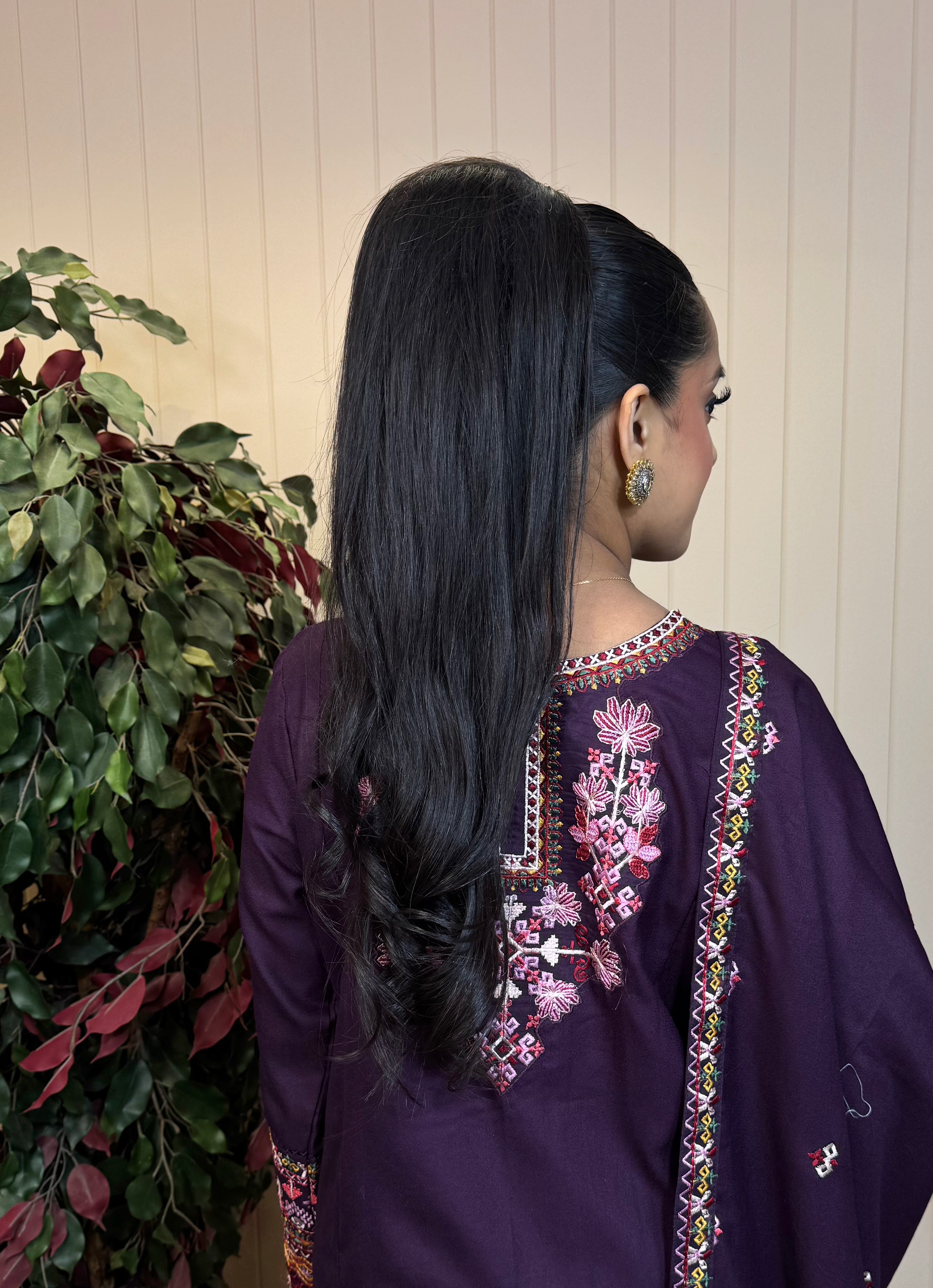 Purple Ayla – Embroidered Lilan Suit