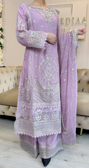 Hand embellished chiffon - 1401