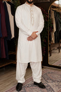 Ivory Royale – Embroidered Jacquard Shalwar Kameez