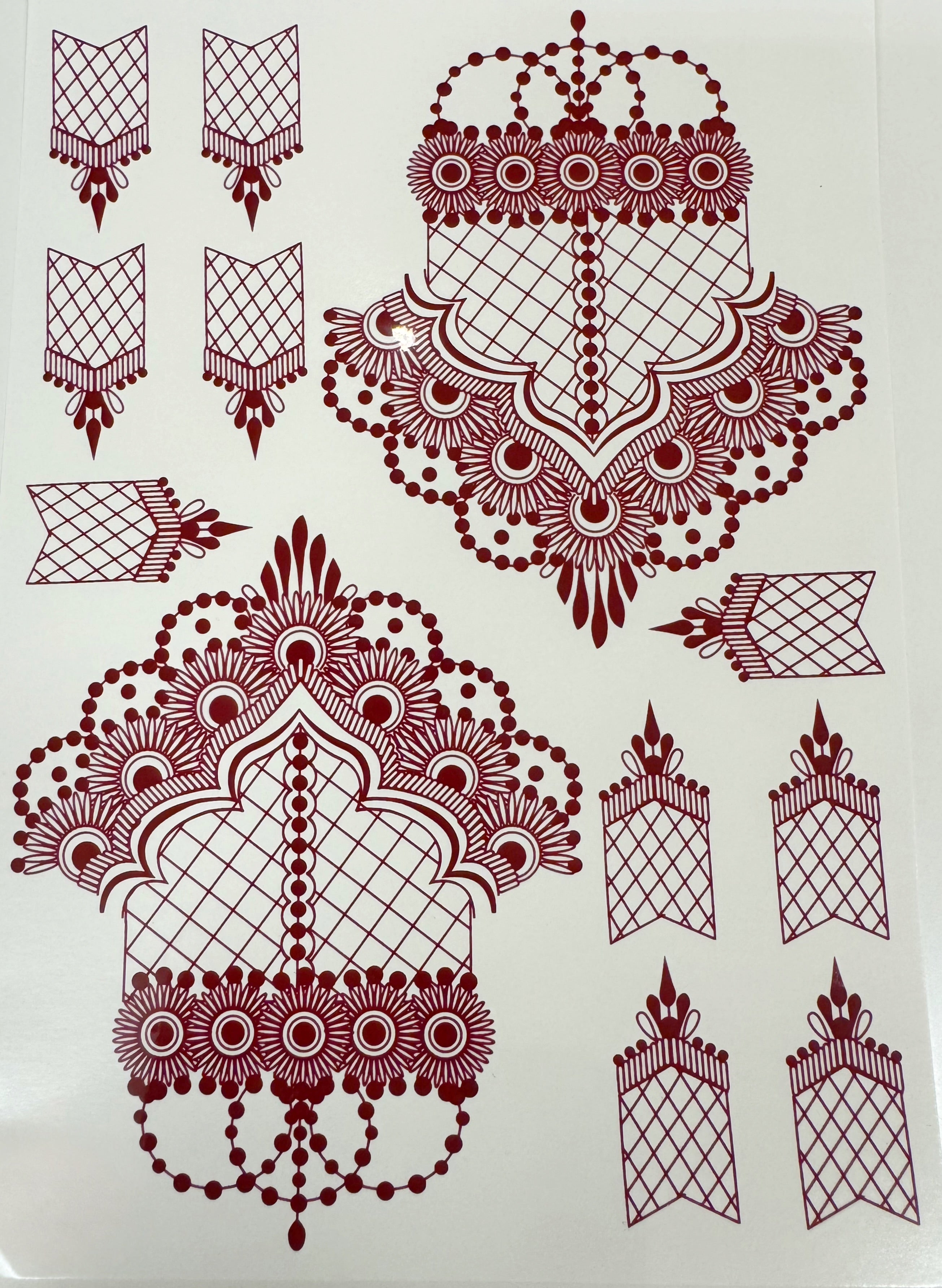 Henna Sticker - 2 sider