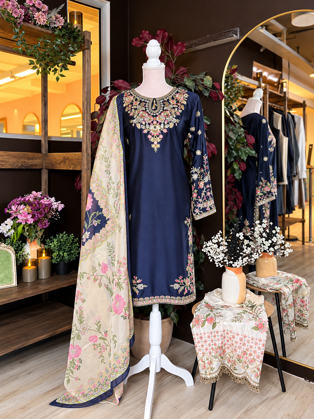 Midnight Gulistan Silk Suit