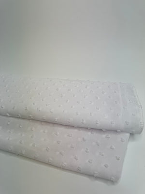 Chiffon dot hijab - Pure white