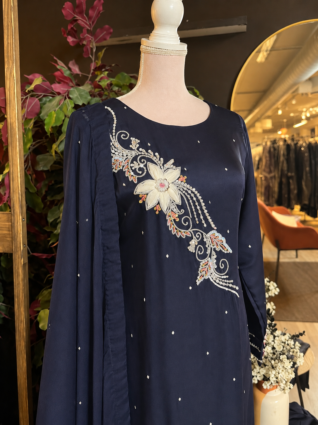 Celestial Garden Silk Suit