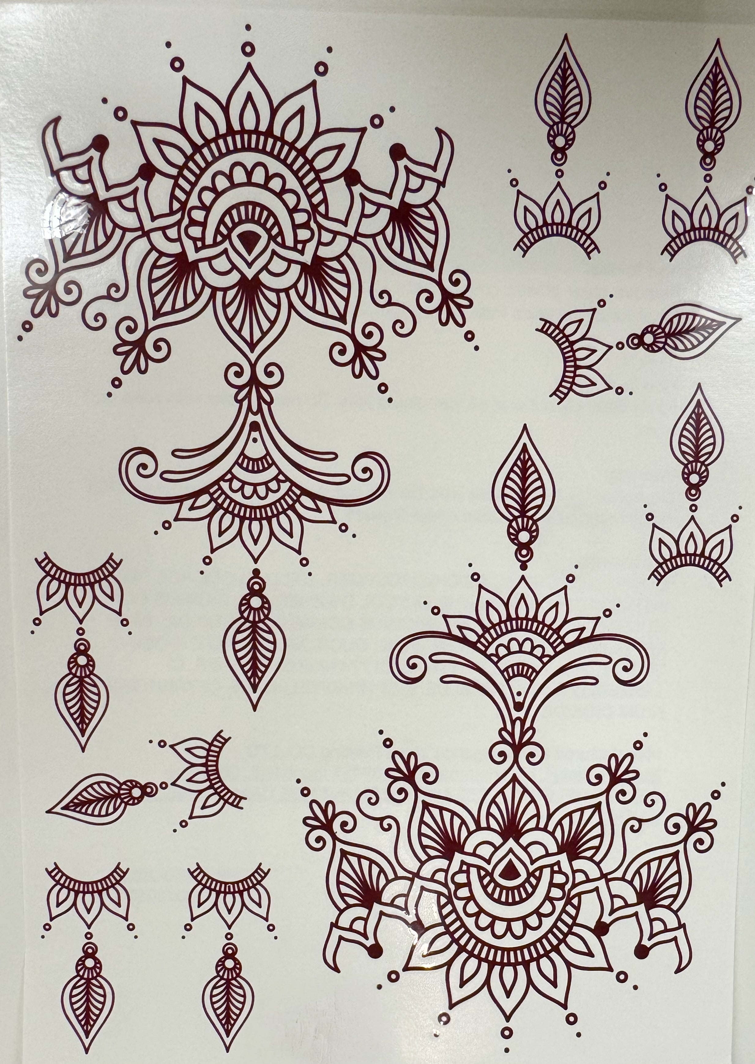 Henna sticker - 2 sider
