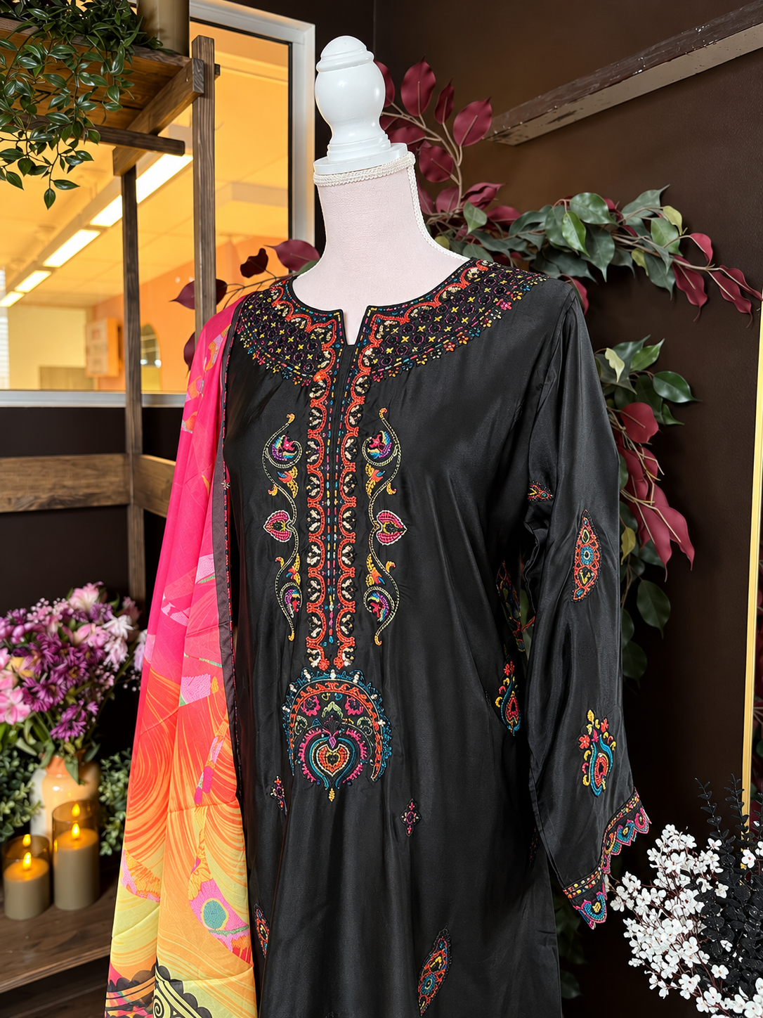 Sunset-After-Dark Silk Suit