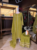 Olive Dusk Embroidered Gharara