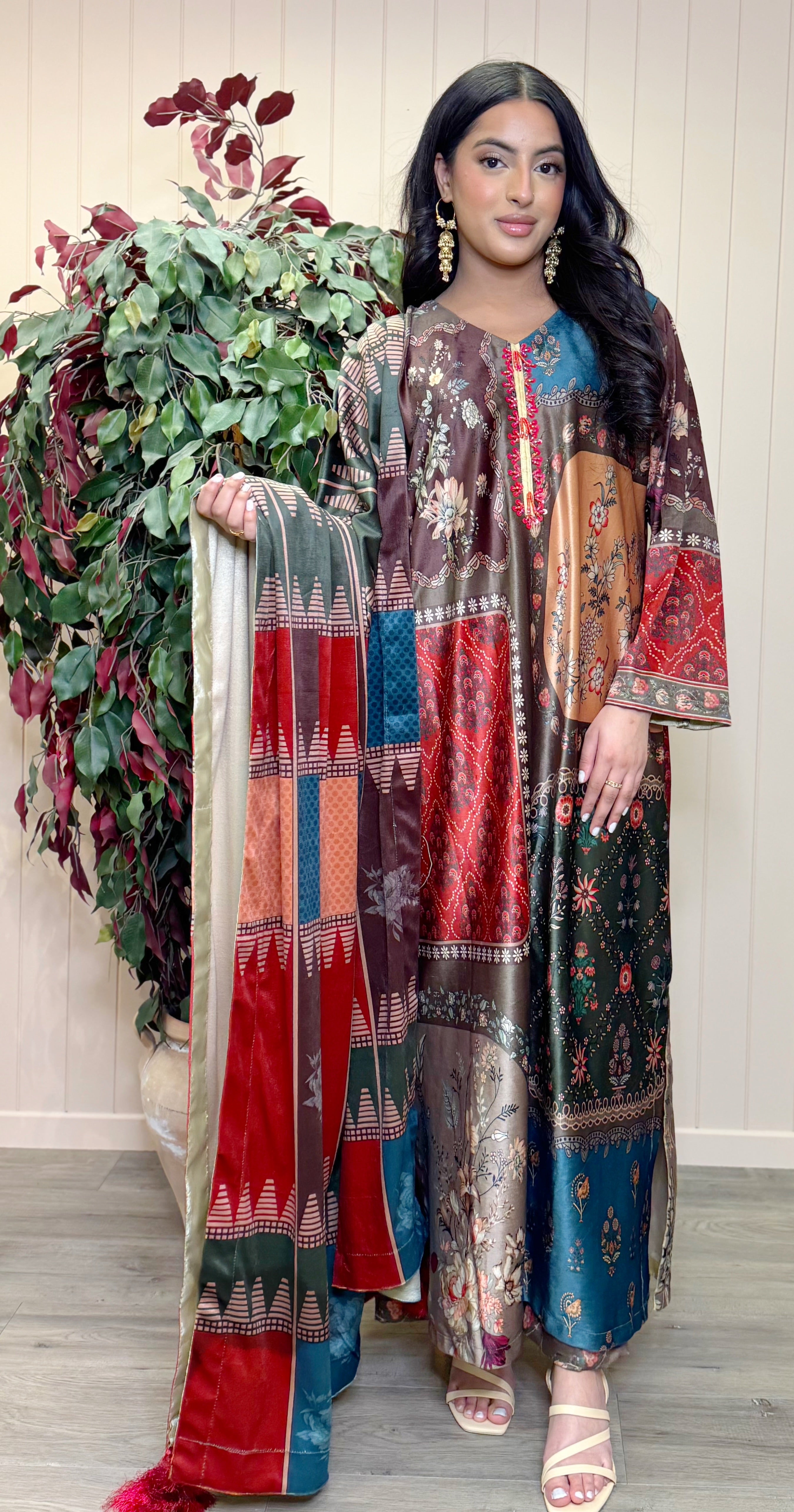 Velora Mosaic Printed Velvet