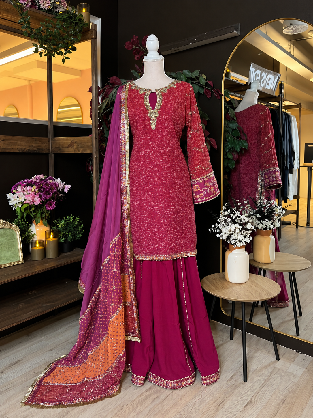 Berry Gharara Suit