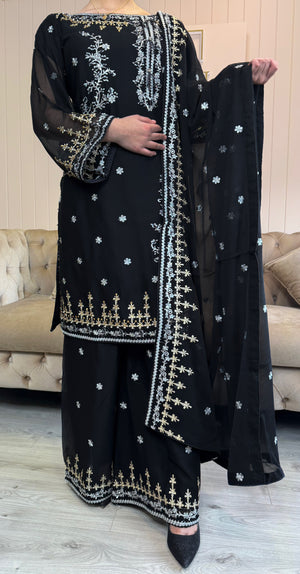 Embroidered Chiffon 3 pcs - 1402
