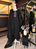 Noir Elegance Embroidered Suit