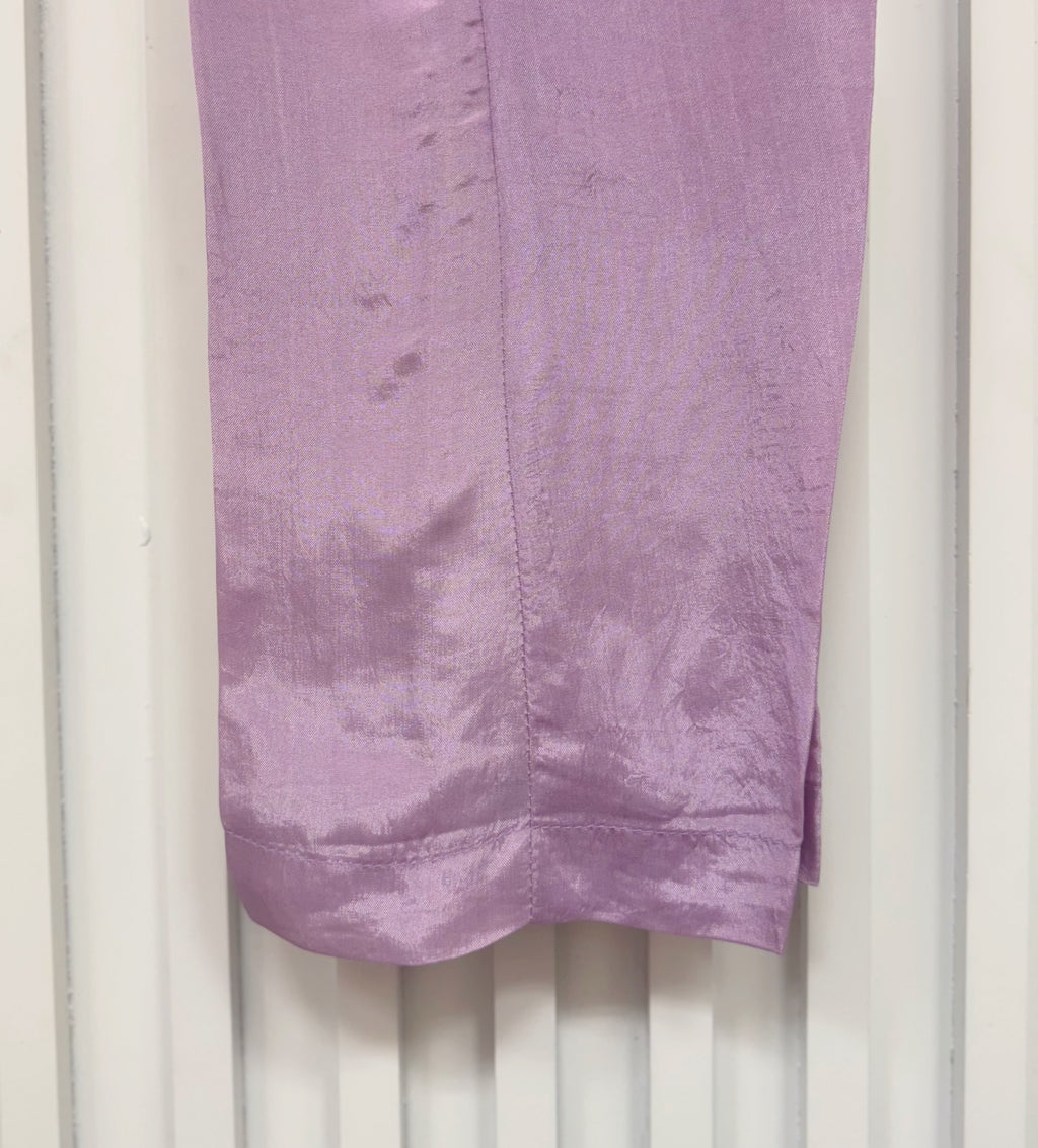 Lilac Whisper – Embroidered Organza Ensemble