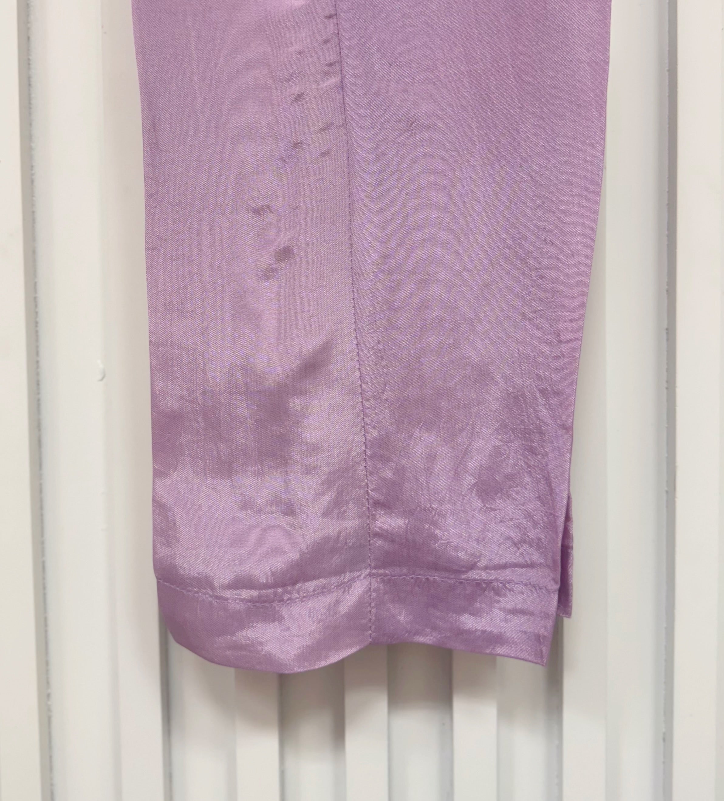 Lilac Whisper – Embroidered Organza Ensemble