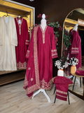 Ruby Royale Raw Silk Suit