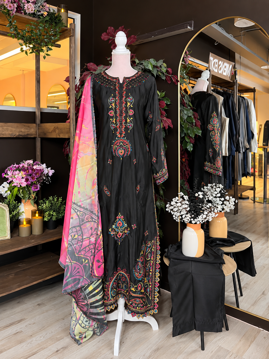 Sunset-After-Dark Silk Suit