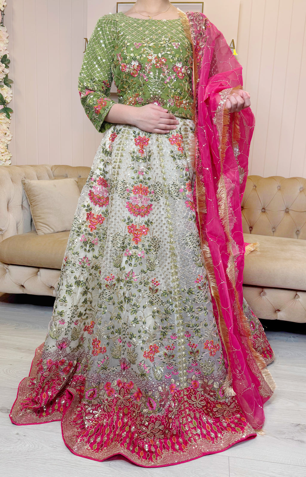 Lehnga choli organza - 1420