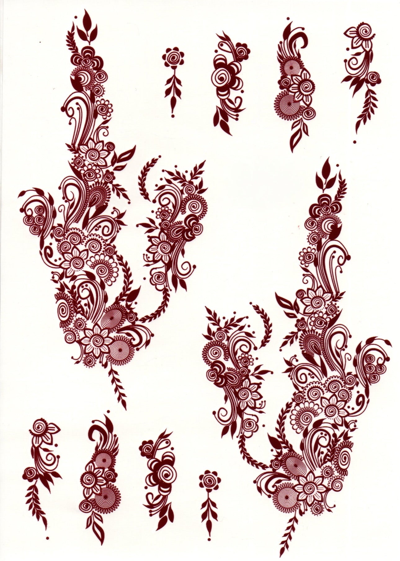 Henna Sticker - 2 sider