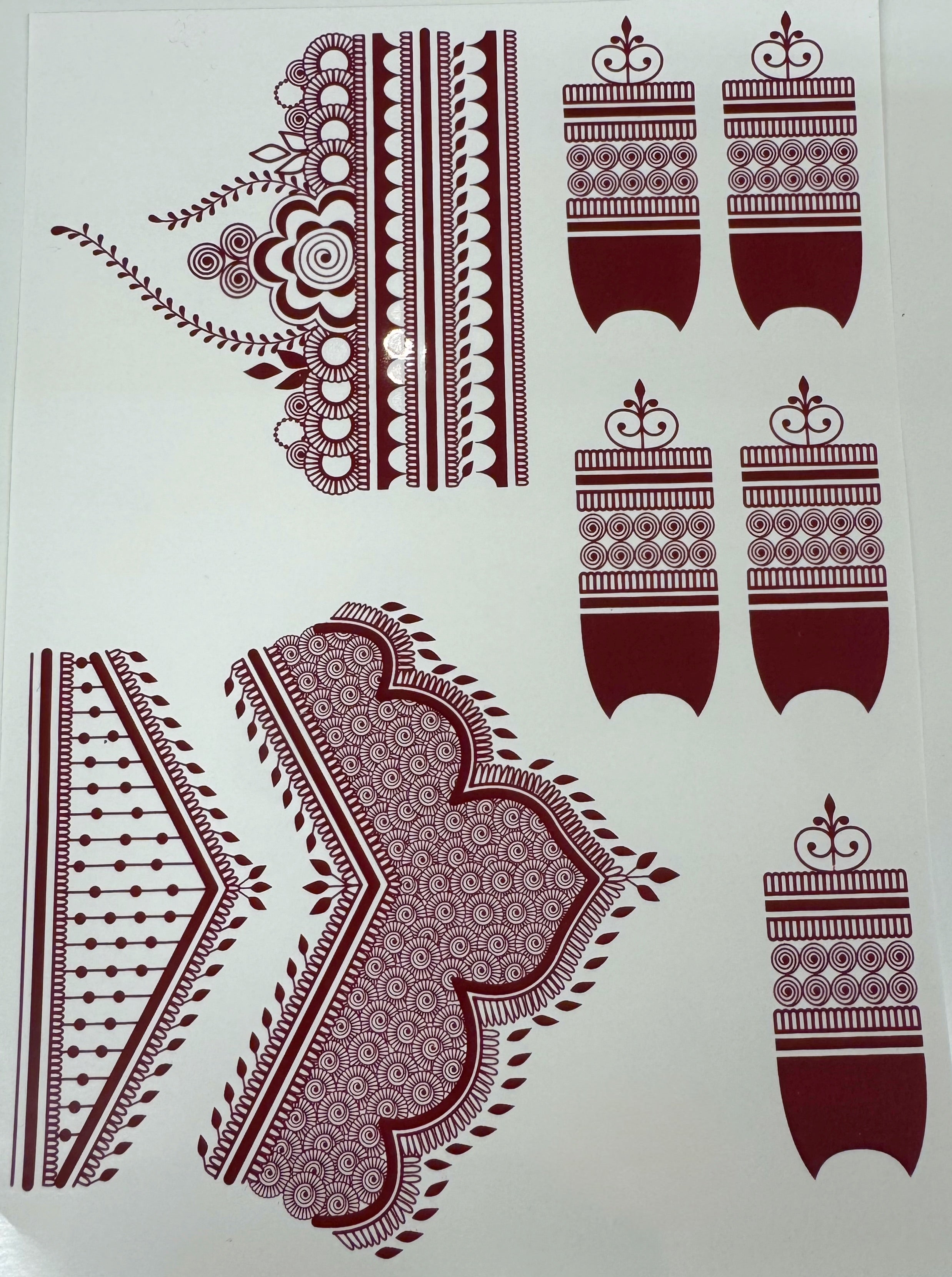 Henna Sticker - 1 side