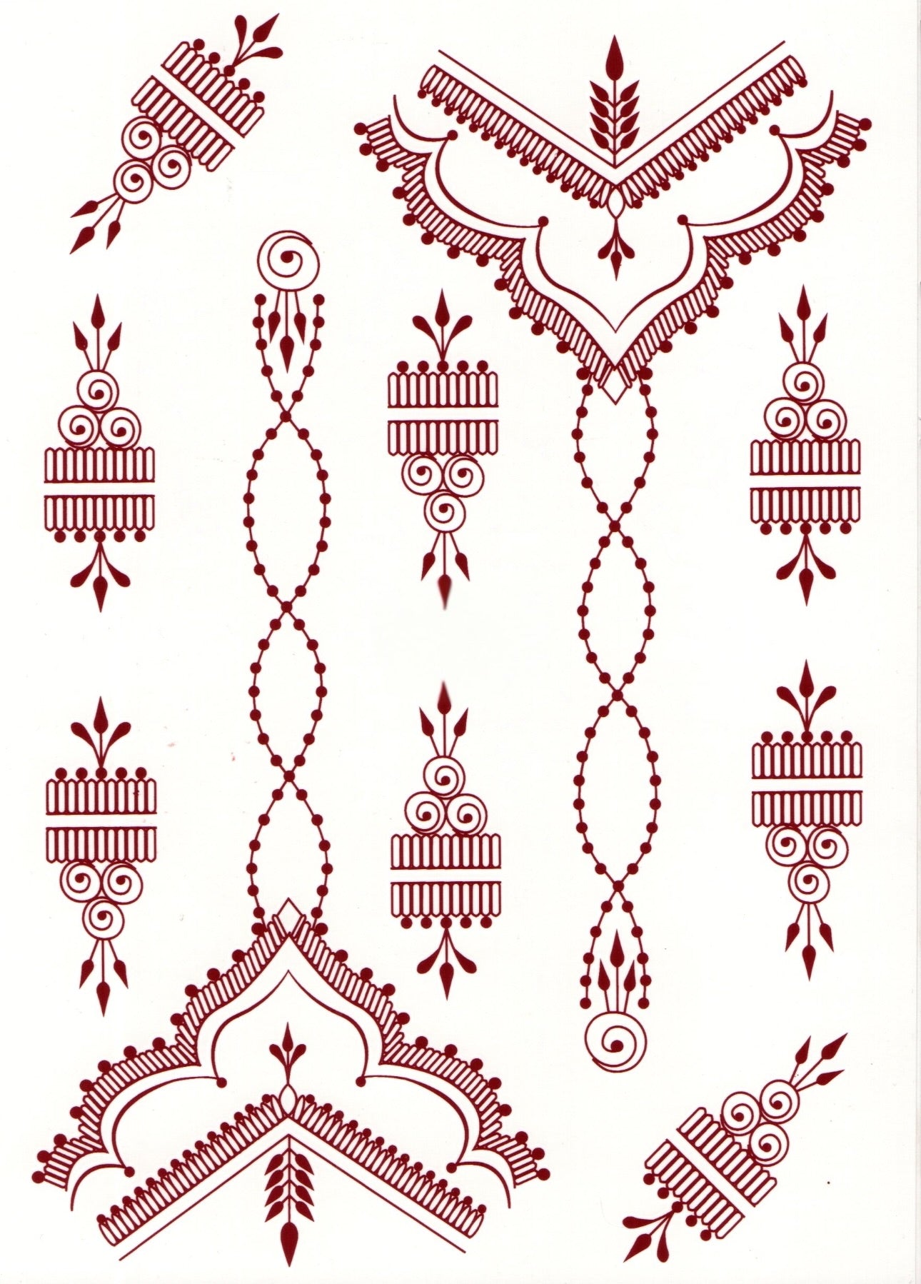 Henna Sticker - 2 sider