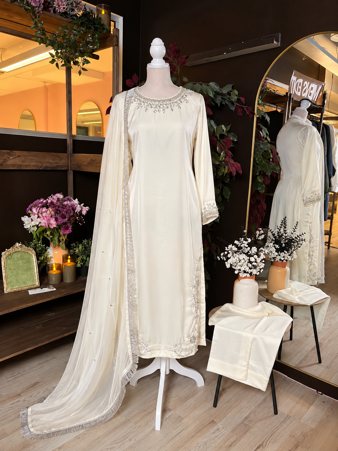 Perl Grace Silk Suit