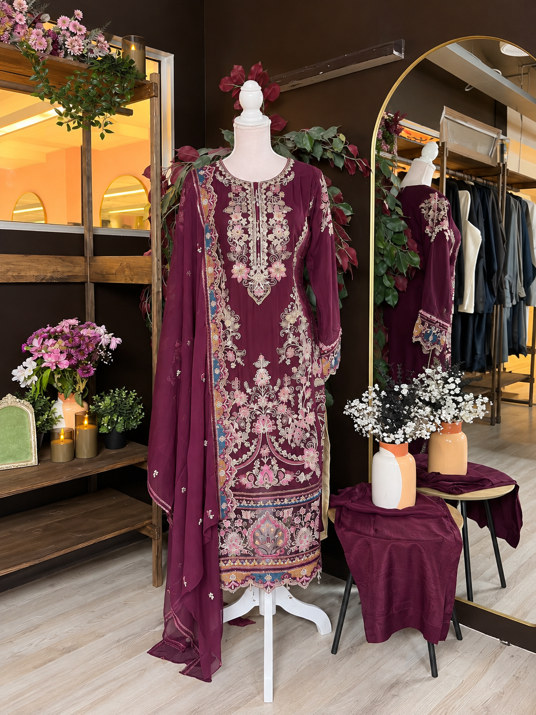 Gulbadan Embroidered Suit