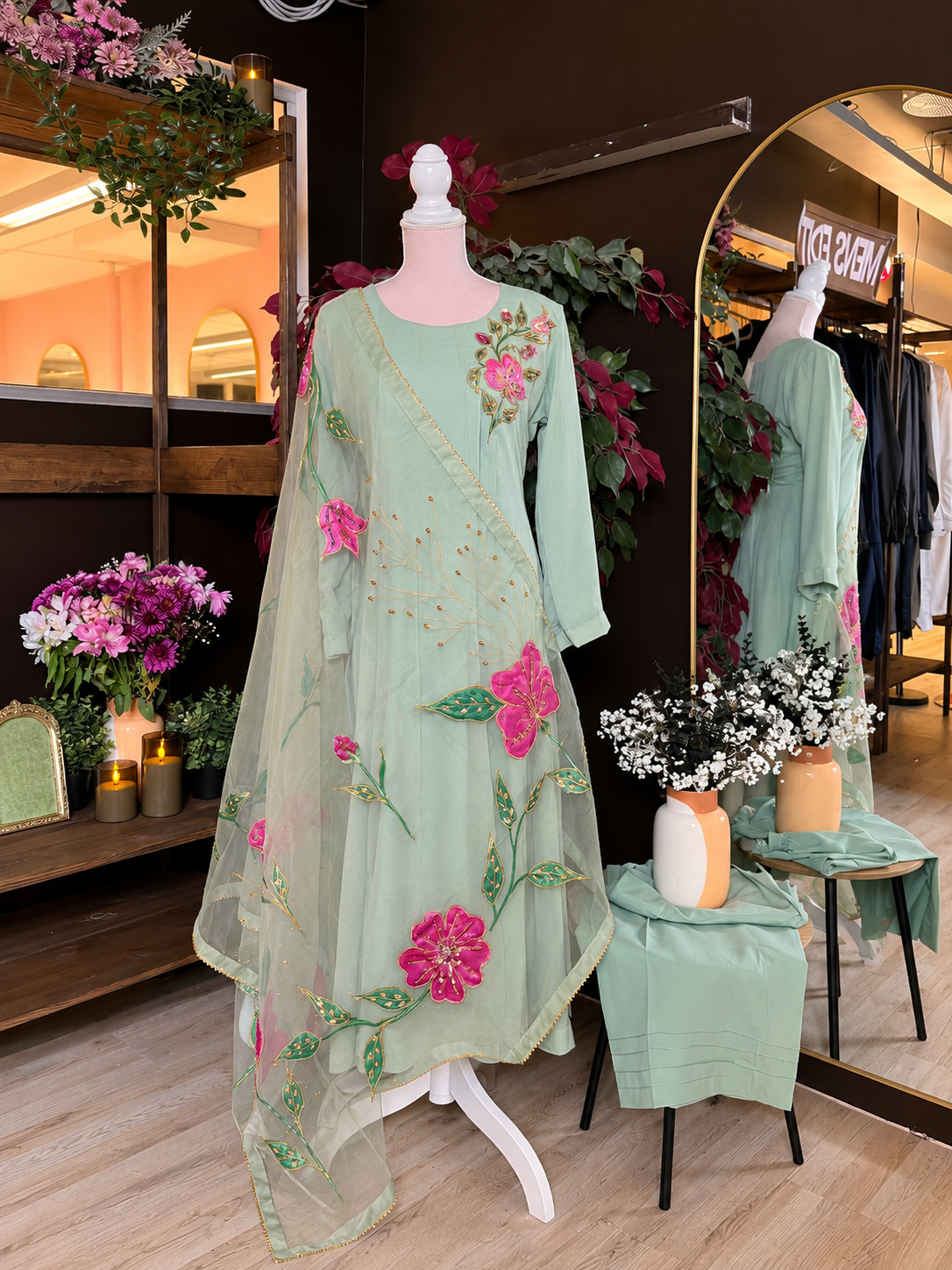 Rose Garden Hand-Painted Suit