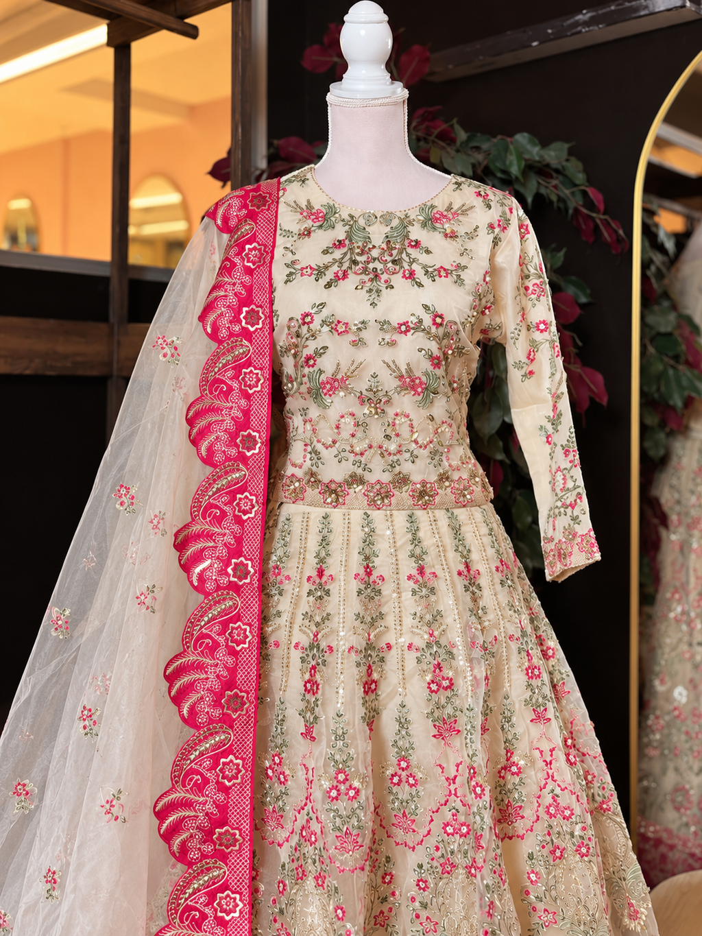 Rosewood Charm Lengha