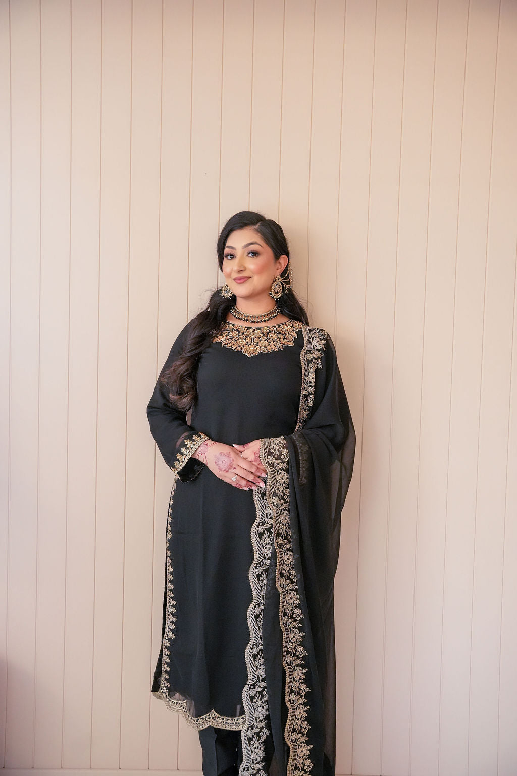 Golden Mirage embroidered chiffon