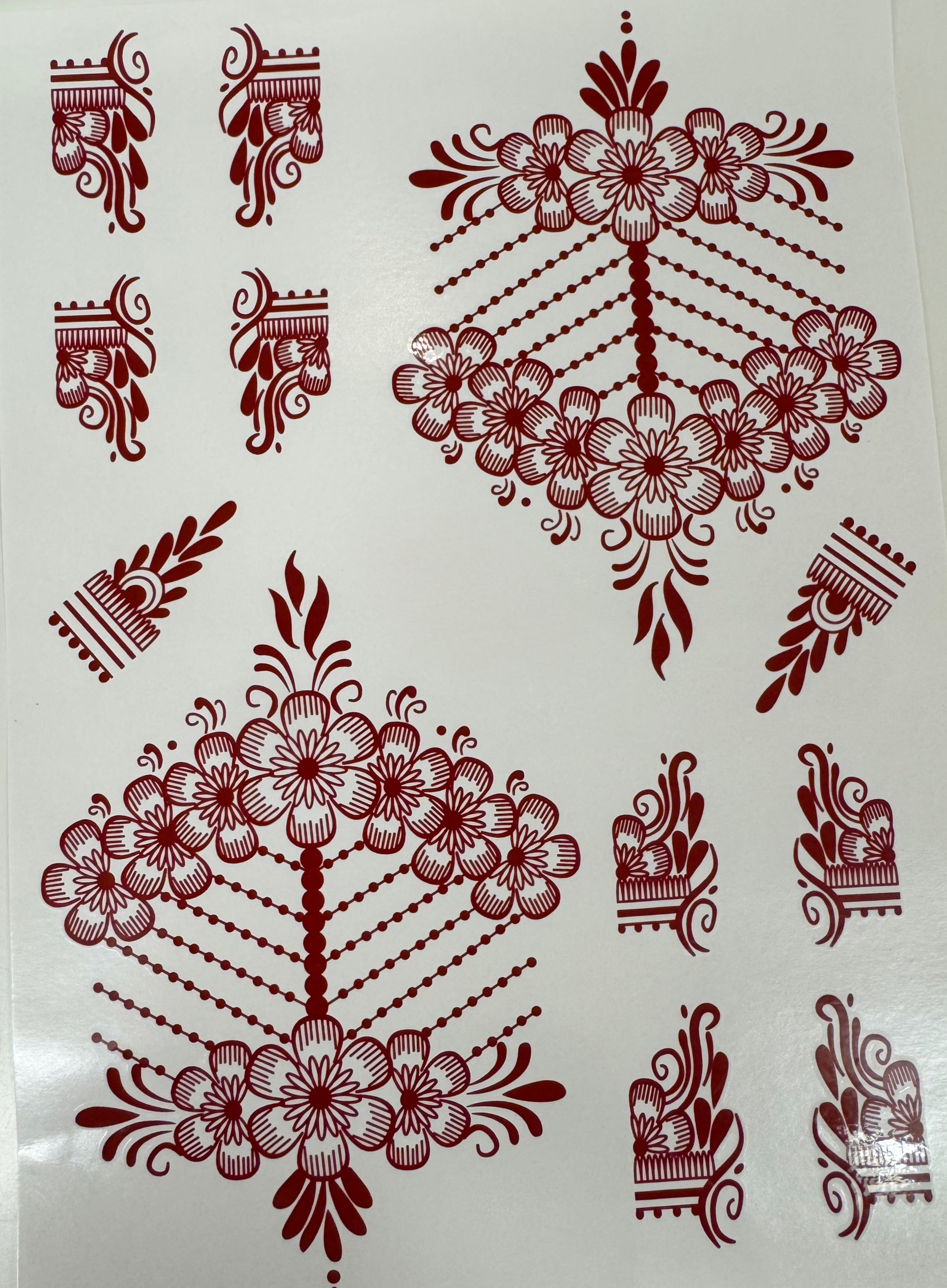 Henna Sticker - 2 sider