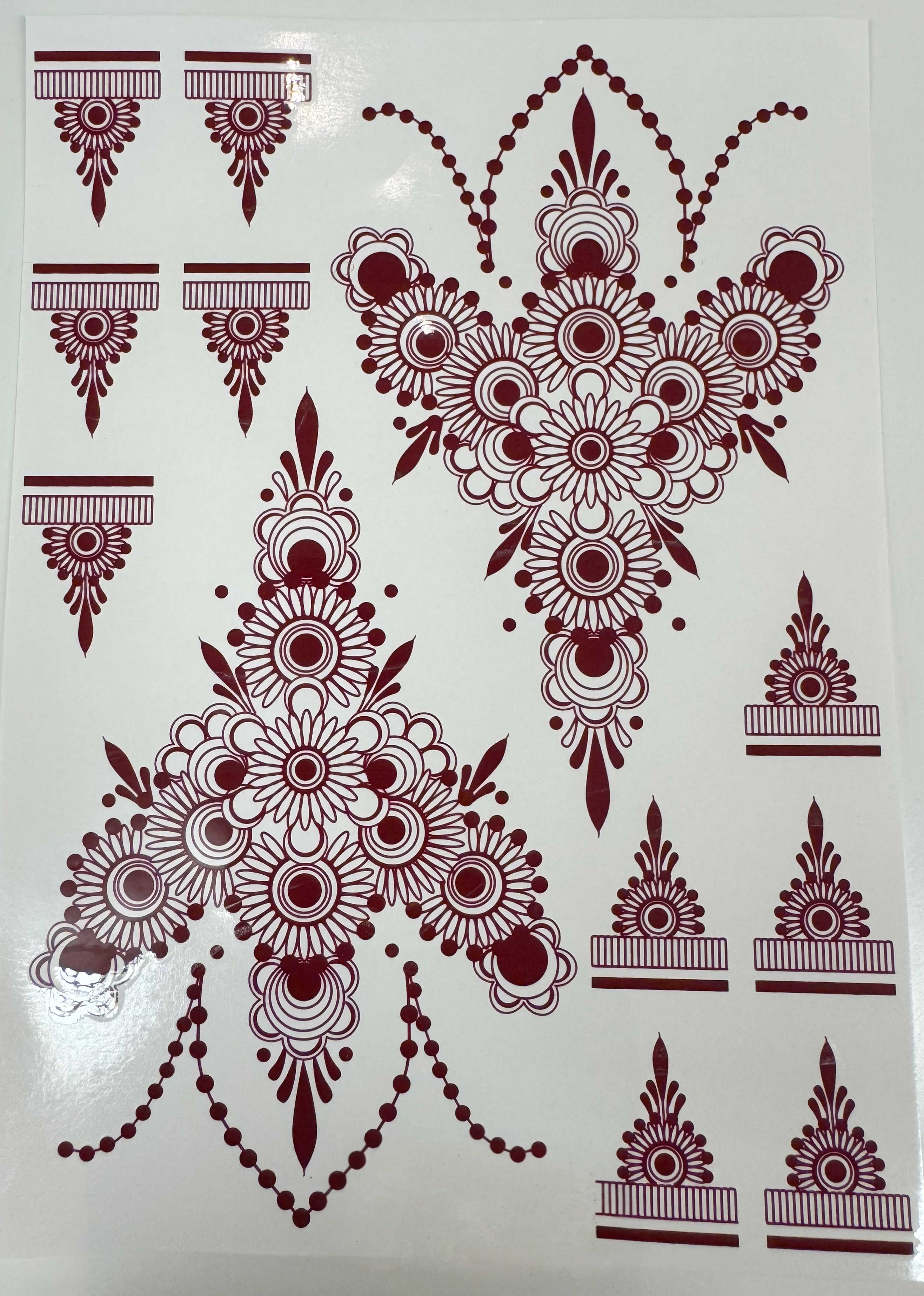 Henna Sticker - 2 sider