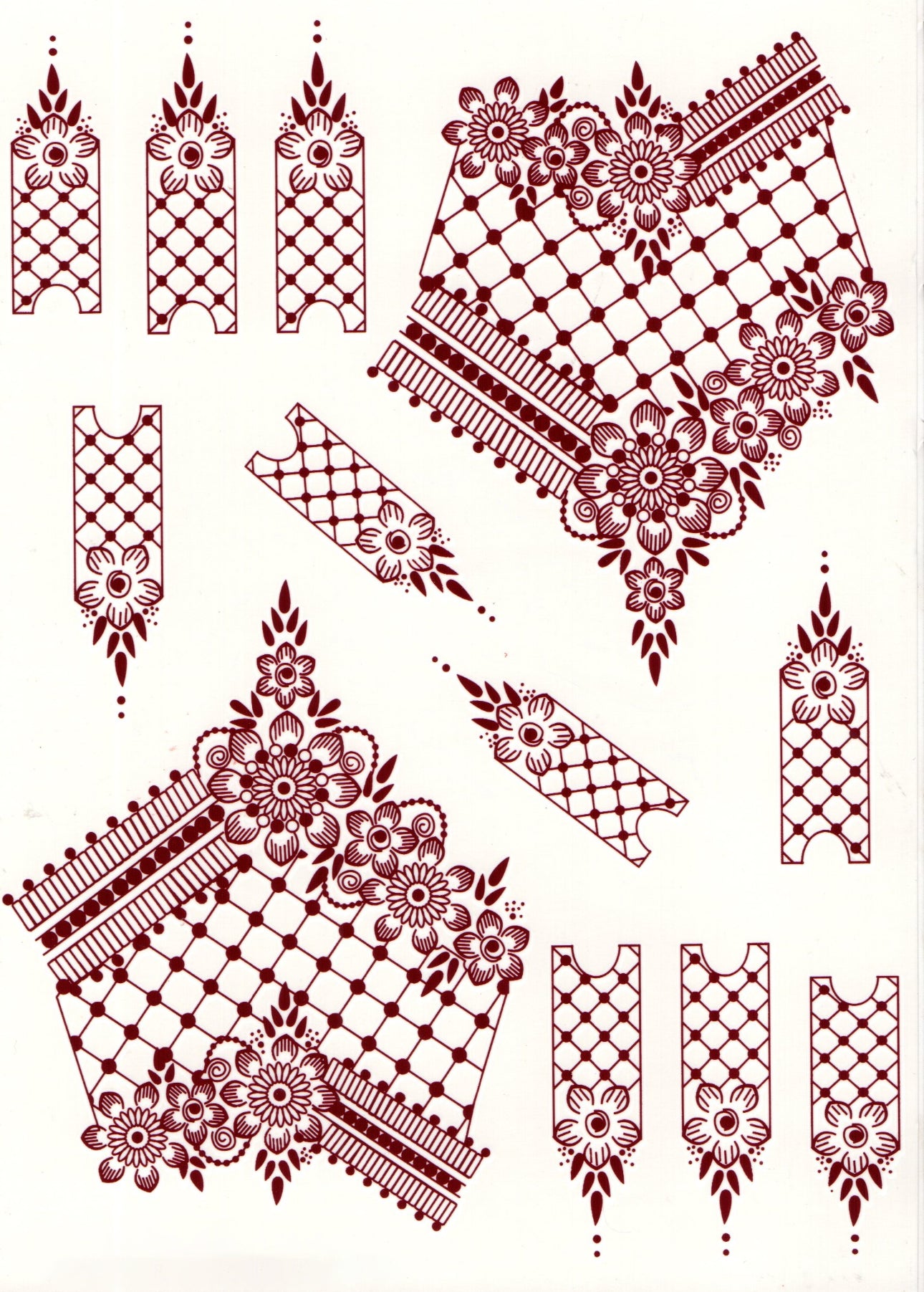 Henna Sticker - 2 sider