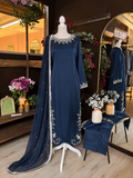 Sapphire Grace Silk Suit