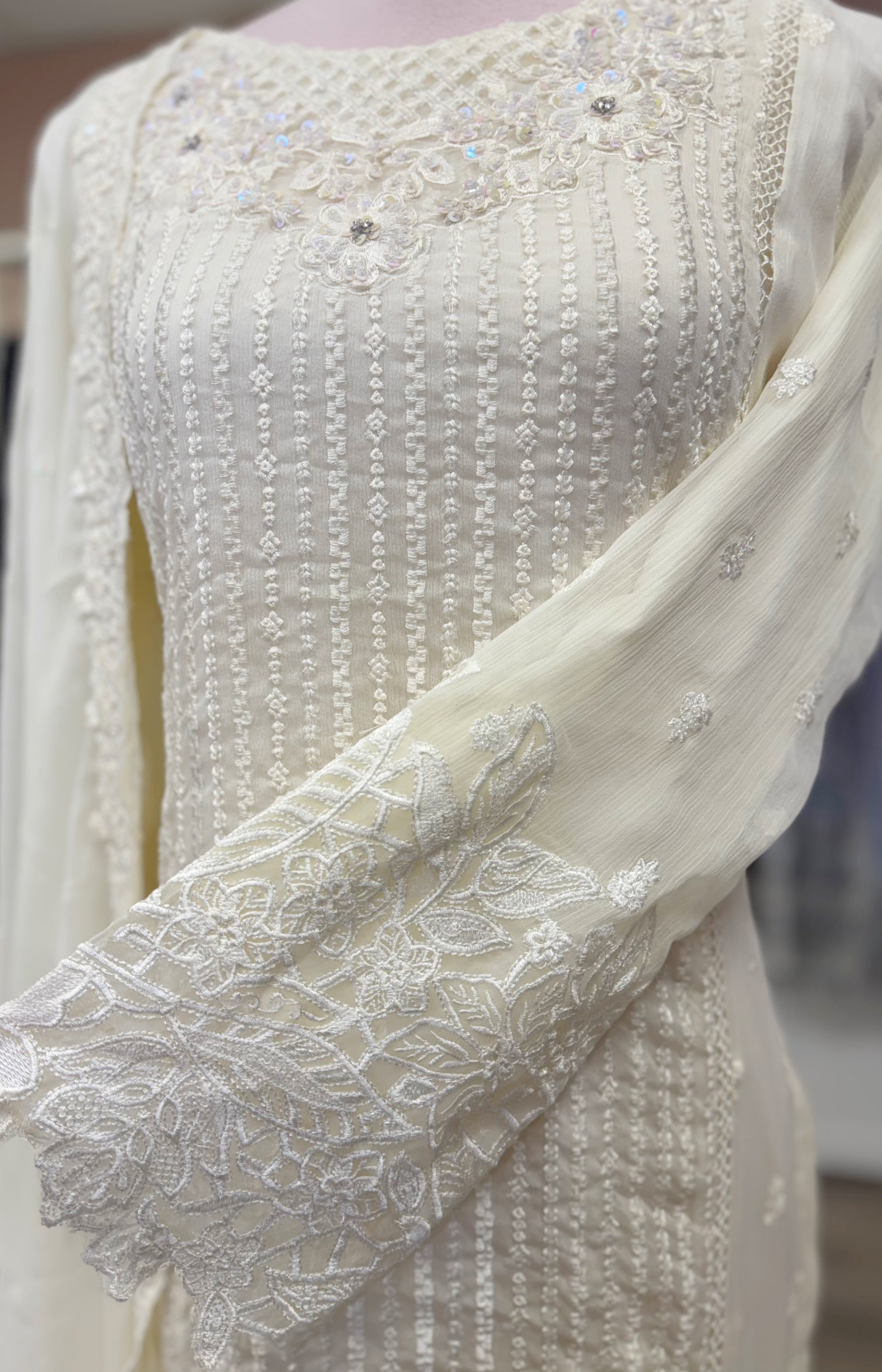 Ivory Grace Chiffon Dress