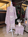 Lavender Lace Chiffon