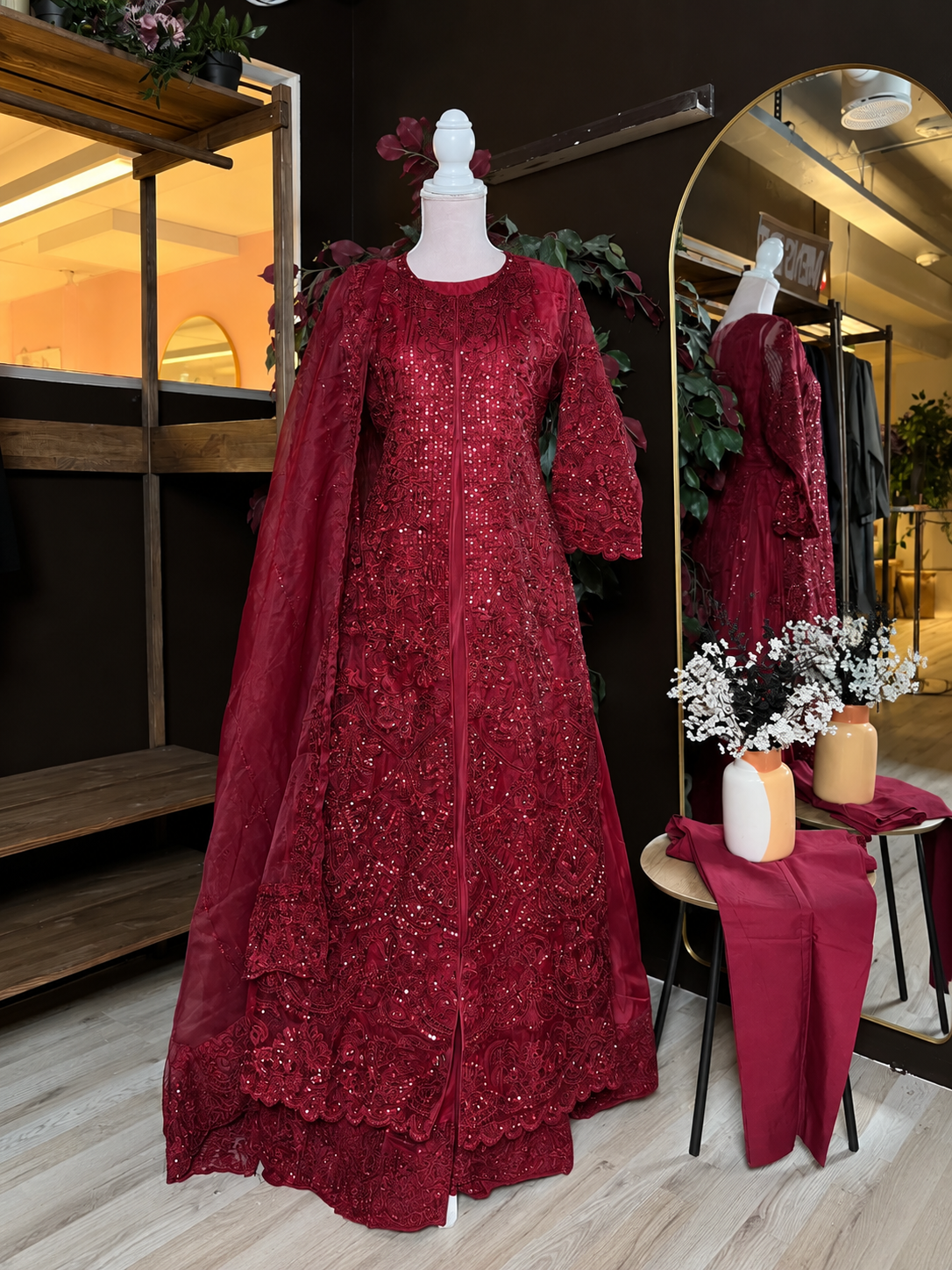 Ruby Elegance Maxi Dress