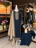 Sapphire Dusk Embroidered Suit