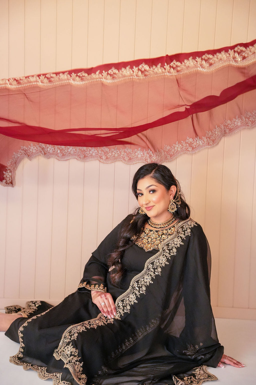 Golden Mirage embroidered chiffon