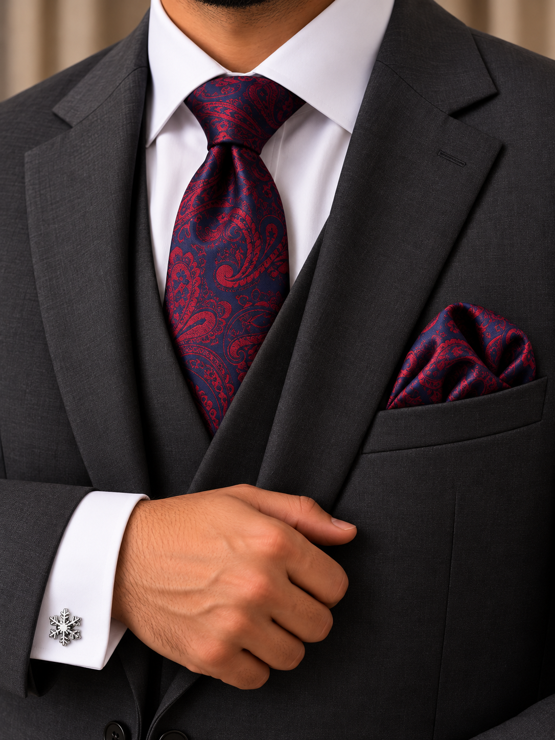 Well-Mannered – Burgundy Royale Paisley Gift Set