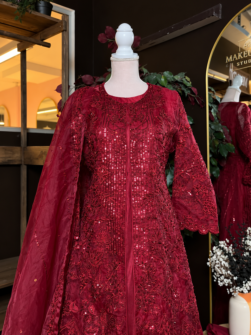 Ruby Elegance Maxi Dress