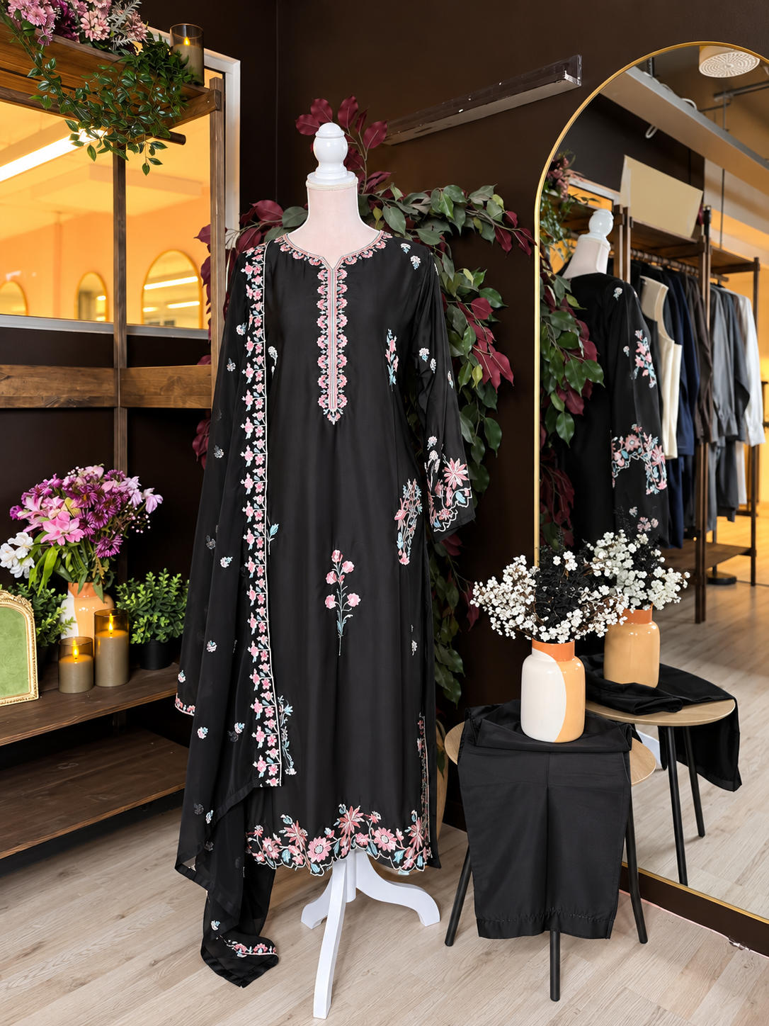 Koyal Noir Silk Suit