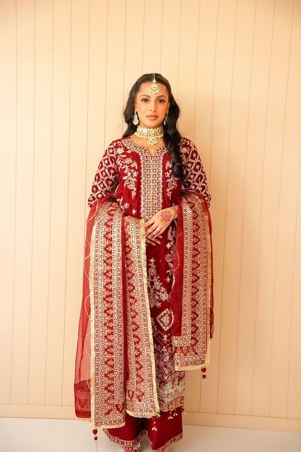 Mahira - Maroon Chiffon