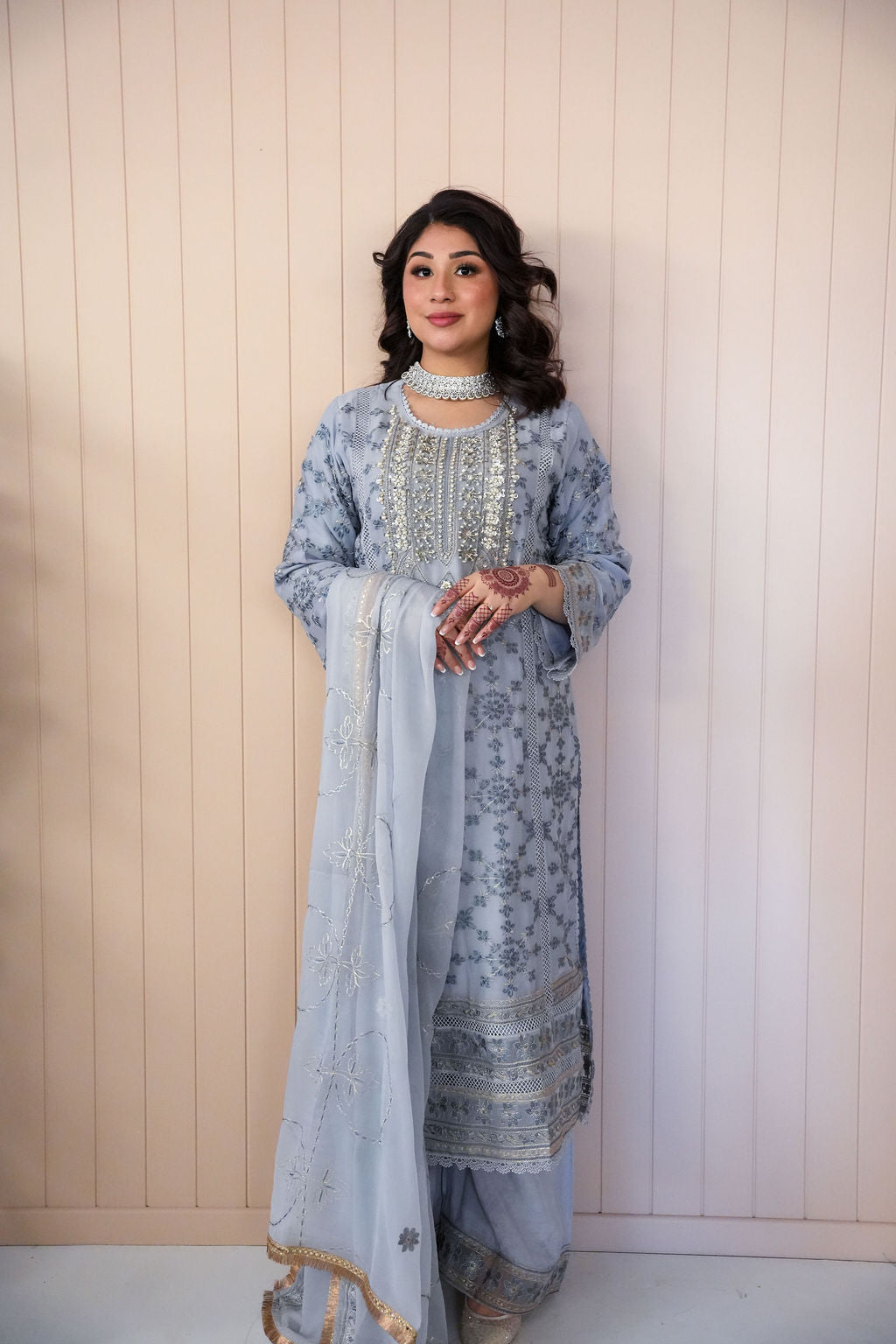 Sahar-e-Afreen – Embroidered Chiffon Suit