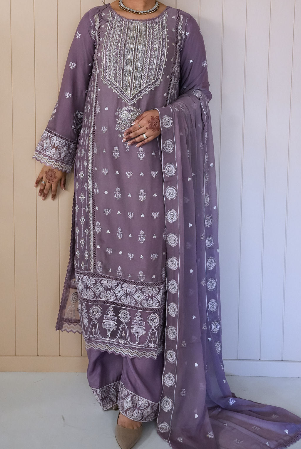 Noor-e-Gulabi - Lilac Chiffon