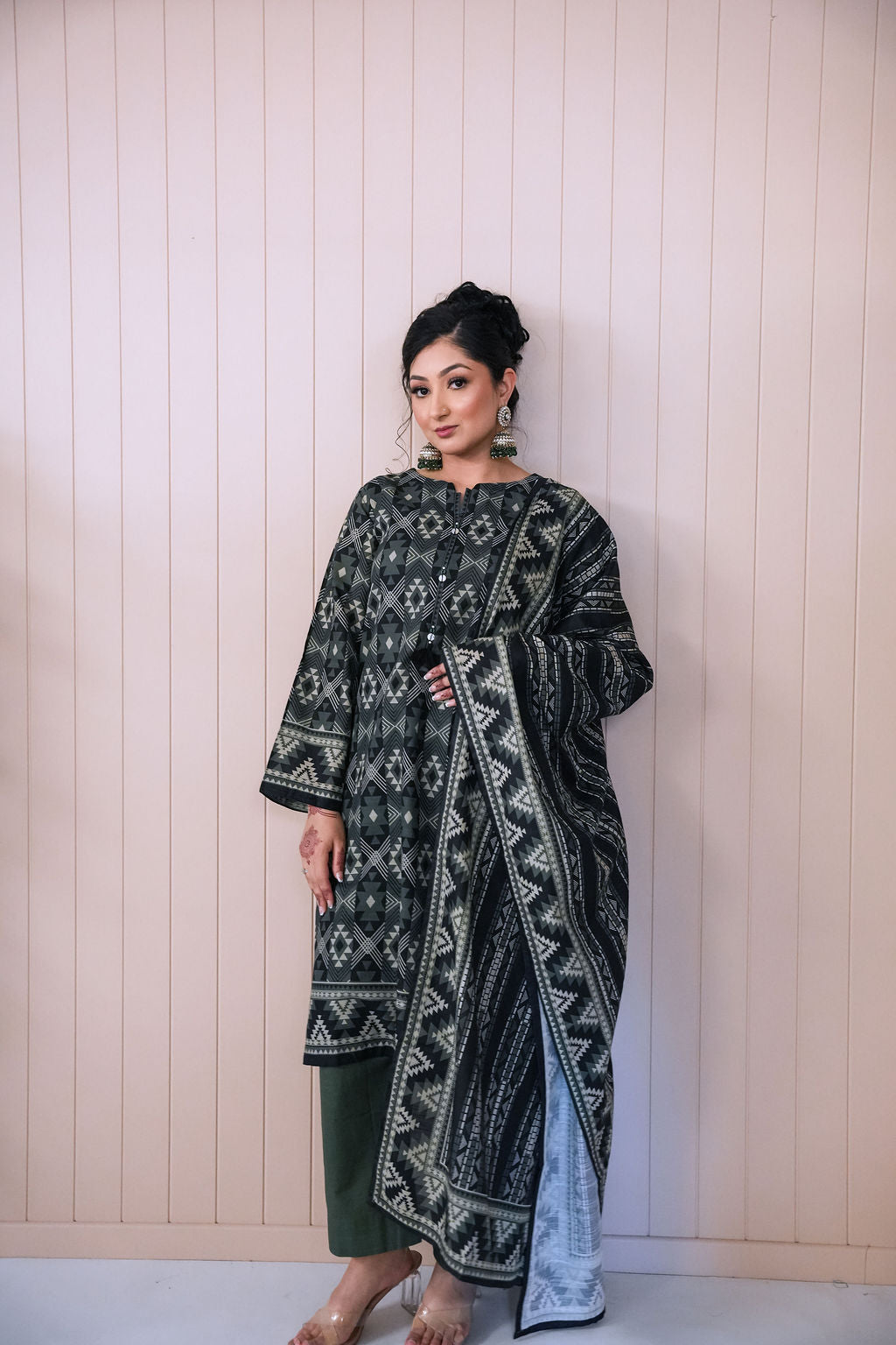 Casual wear Khaddar - Emerald Green