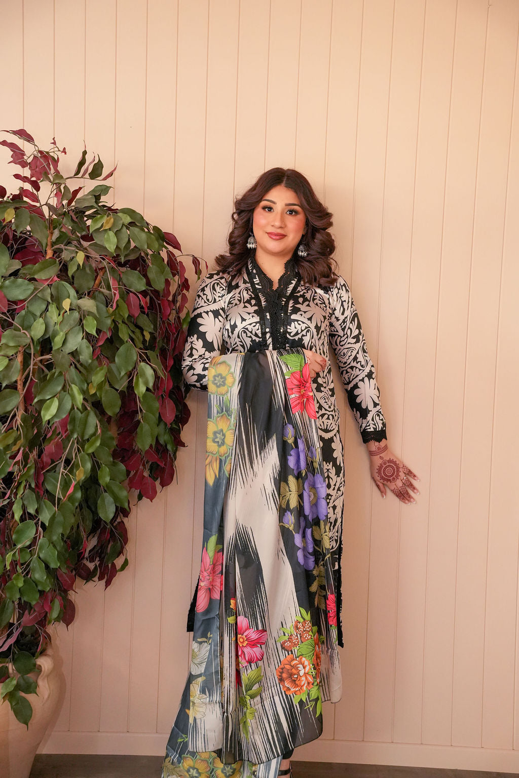 Afsana-e-Noor – Printed Silk Suit