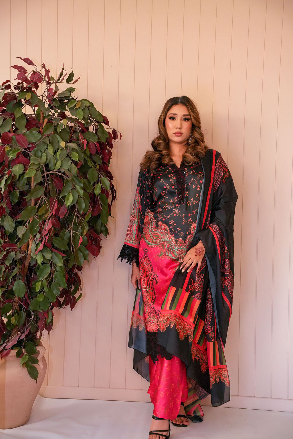 Midnight Bloom - Printed Silk