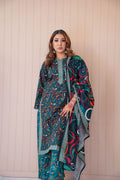 Emerald Muse printed khaddar suit