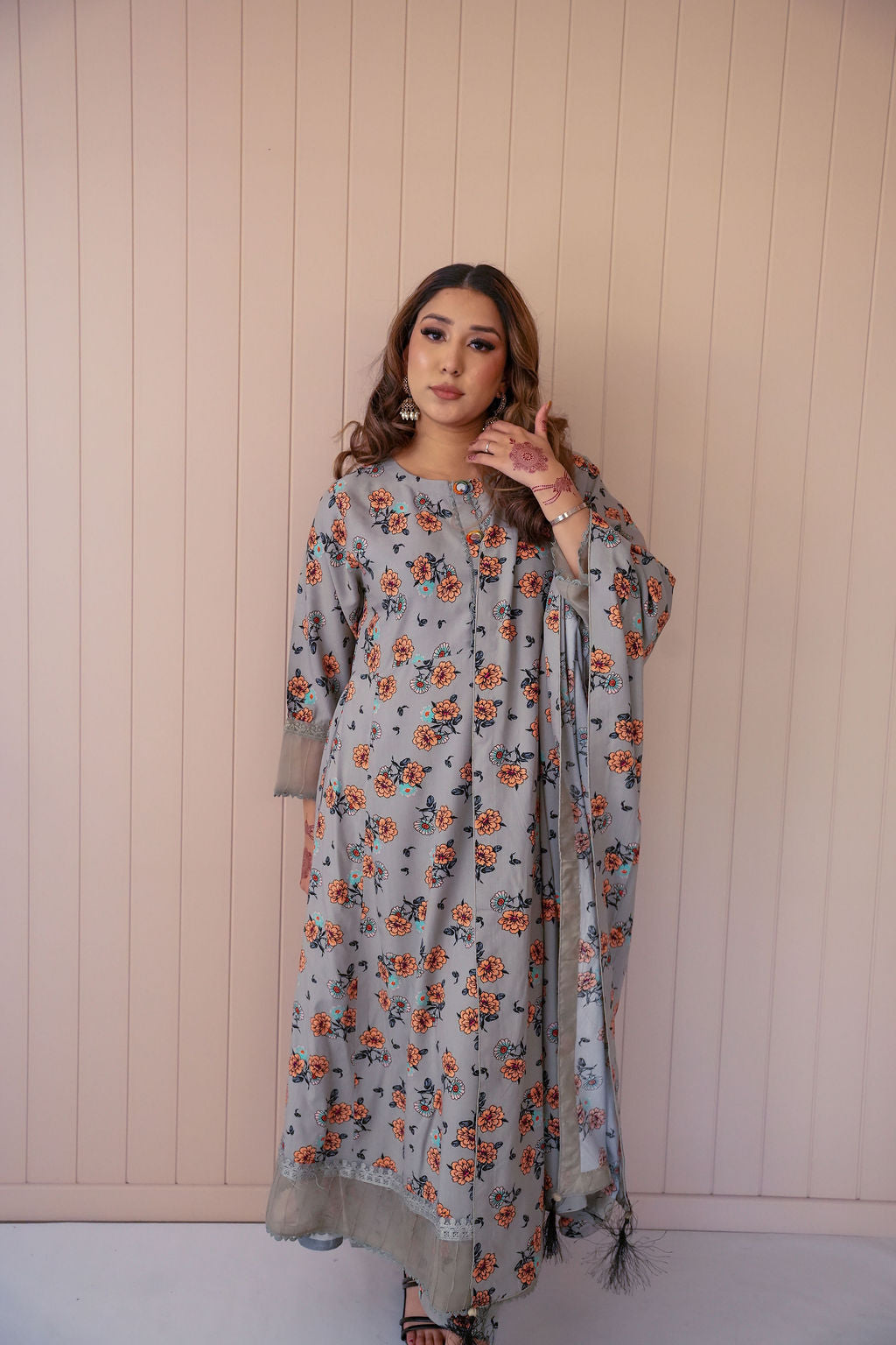 Autumn Grace - Printed Linen suit
